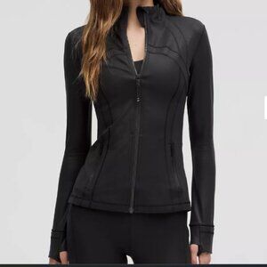 Lululemon Luxe Shine Foil Print Black Athletic Jacket